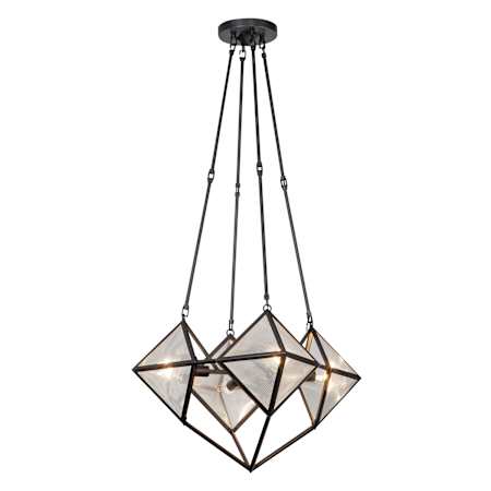 Alora Lighting Cairo 8 Light 21" Wide Chandelier Urban Bronze / Clear Ribbed Glass
