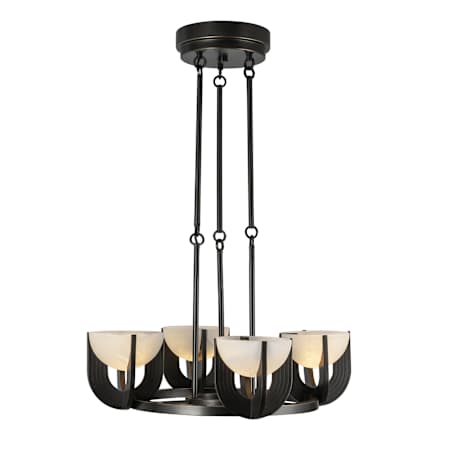 Alora Lighting Colette 23" Wide LED Ring Chandelier Urban Bronze / Alabaster