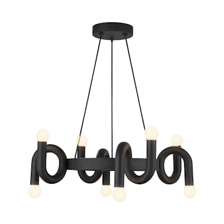Alora Lighting Sadie 8 Light 24" Wide Ring Chandelier Matte Black