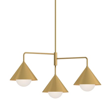Alora Lighting Remy 3 Light 22" Wide Chandelier Brushed Gold / Opal Glass