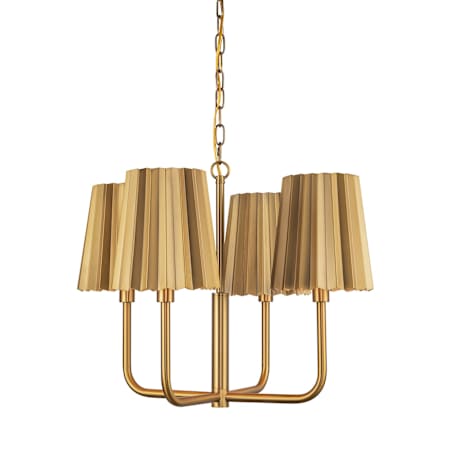 Alora Lighting Plisse 4 Light 23" Wide Chandelier Aged Gold