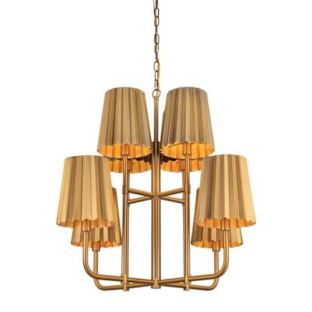 Alora Lighting Plisse 8 Light 30" Wide Chandelier Aged Gold