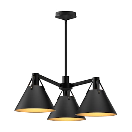 Alora Lighting Archer 3 Light 25" Wide Chandelier Matte Black