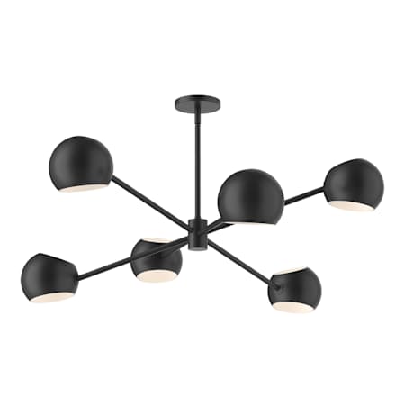 Alora Lighting Willow 6 Light 37" Wide Chandelier Matte Black