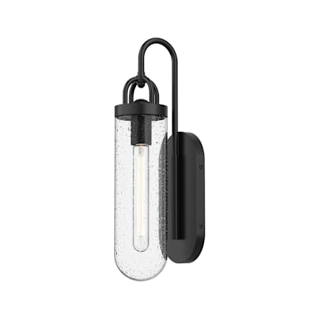 Alora Lighting Lancaster 18" Tall Wall Sconce Black / Clear Bubble Glass
