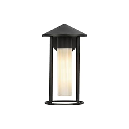 Alora Lighting Tenko 9" Tall Wall Sconce Black / Glossy Opal Glass