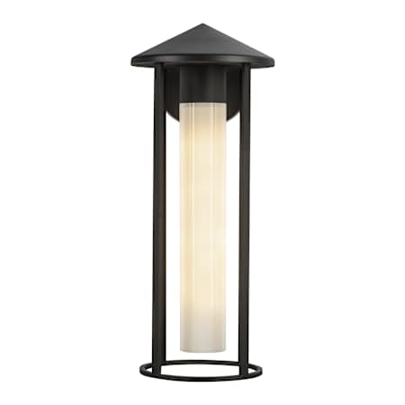 Alora Lighting Tenko 9" Tall Wall Sconce Black / Glossy Opal Glass