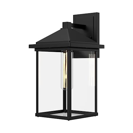 Alora Lighting Larchmont 13" Tall Outdoor Wall Sconce with Clear Glass Shade Black Textured