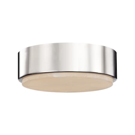 Alora Lighting Blanco 8" Wide LED Flush Mount Drum Ceiling Fixture Polished Nickel / Alabaster