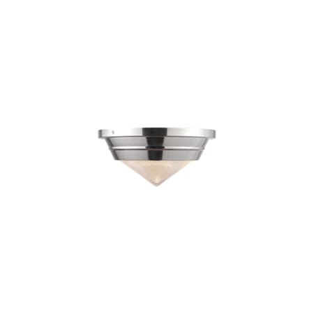 Alora Lighting Willard 11" Wide Flush Mount Ceiling Fixture Polished Nickel / Clear Prismatic Glass