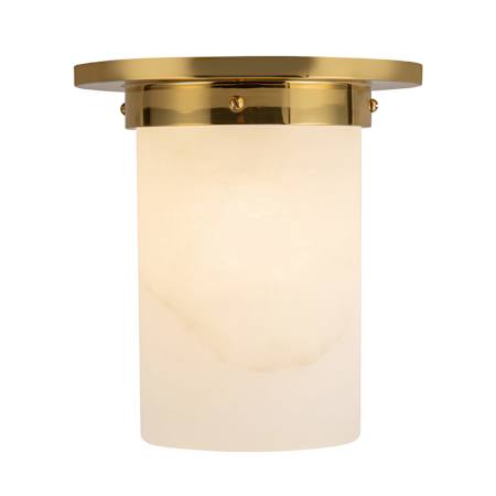 Alora Lighting Mineral 8" Wide Flush Mount Ceiling Fixture Patina Brass / Alabaster