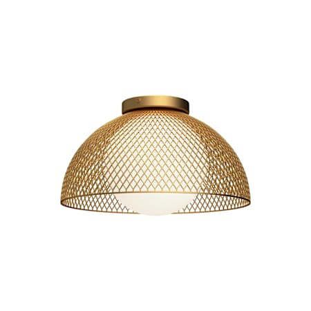 Alora Lighting Haven 13" Wide Flush Mount Ceiling Fixture with Opal Glass Shade Gold