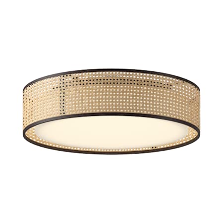 Alora Lighting Lyla 23" Wide Flush Mount Drum Ceiling Fixture Rattan