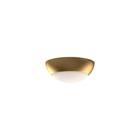 Alora Lighting Rubio 2 Light 12" Wide Flush Mount Bowl Ceiling Fixture with Opal Glass Shade Aged Gold