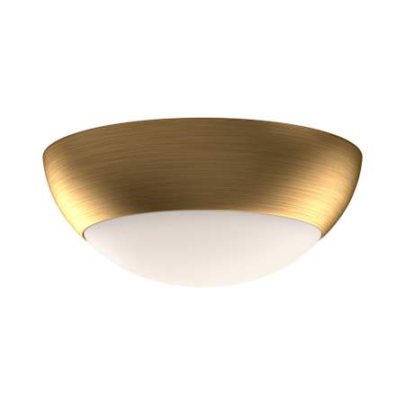 Alora Lighting Rubio 2 Light 12" Wide Flush Mount Bowl Ceiling Fixture with Opal Glass Shade Aged Gold