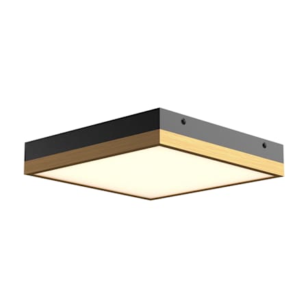 Alora Lighting Sydney 11" Wide LED Flush Mount Square Ceiling Fixture Aged Gold / Matte Black