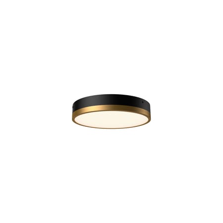 Alora Lighting Adelaide 11" Wide LED Flush Mount Drum Ceiling Fixture Aged Gold / Matte Black