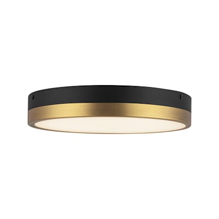 Alora Lighting Adelaide 11" Wide Switchable White LED Flush Mount Drum Ceiling Fixture Aged Gold / Matte Black