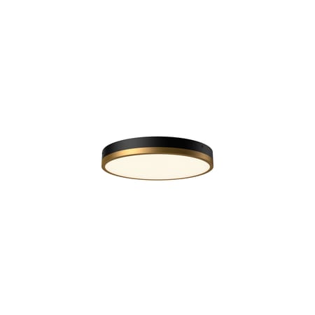 Alora Lighting Adelaide 15" Wide Switchable White LED Flush Mount Drum Ceiling Fixture Aged Gold / Matte Black