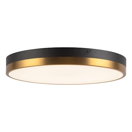 Alora Lighting Adelaide 15" Wide Switchable White LED Flush Mount Drum Ceiling Fixture Aged Gold / Matte Black