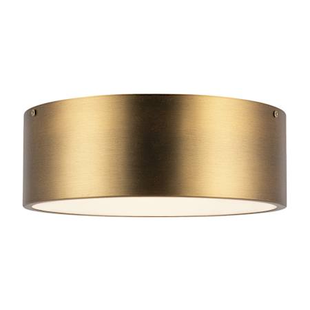 Alora Lighting Brisbane 2 Light 12" Wide Flush Mount Drum Ceiling Fixture Aged Gold