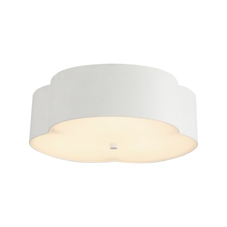 Alora Lighting Adella 3 Light 14" Wide Flush Mount Drum Ceiling Fixture Antique White