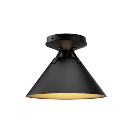 Alora Lighting Archer 10" Wide Semi-Flush Ceiling Fixture Matte Black