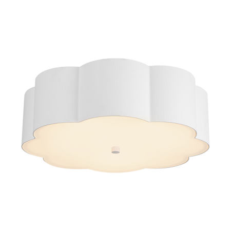 Alora Lighting Blossom 3 Light 14" Wide Flush Mount Drum Ceiling Fixture Antique White