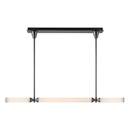 Alora Lighting Edwin 48" Wide LED Linear Pendant Urban Bronze / Frosted Ribbed Glass