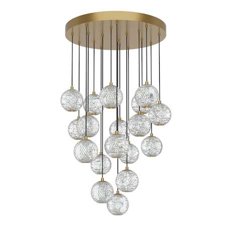 Alora Lighting Marni 21" Wide LED Multi Light Pendant Natural Brass
