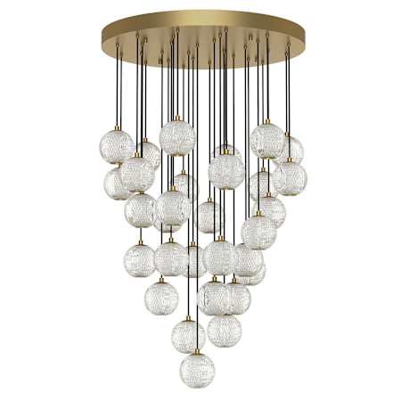 Alora Lighting Marni 36" Wide Waterfall Chandelier Natural Brass
