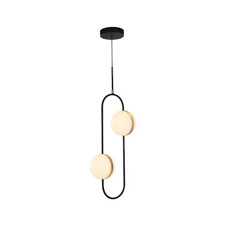 Alora Lighting Tagliato 15" Wide Multi Light Pendant Matte Black / Brushed Gold