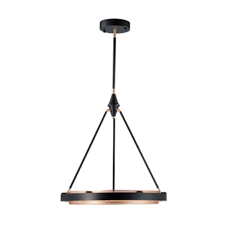 Alora Lighting Duo 24" Wide LED Drum Chandelier Classic Black / Gold Shimmer