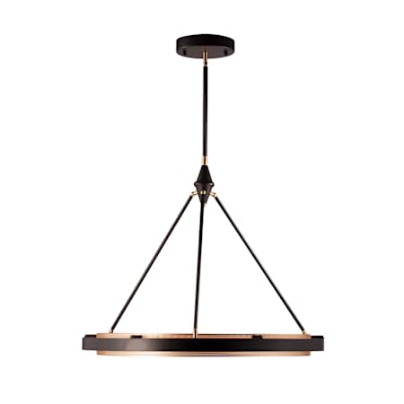Alora Lighting Duo 32" Wide LED Drum Chandelier Classic Black / Gold Shimmer