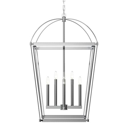Alora Lighting Manor 8 Light 24" Wide Taper Candle Multi Light Pendant Polished Chrome