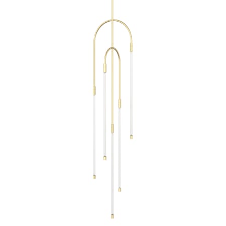 Alora Lighting Honour 13" Wide 5 Light LED Pendant Natural Brass