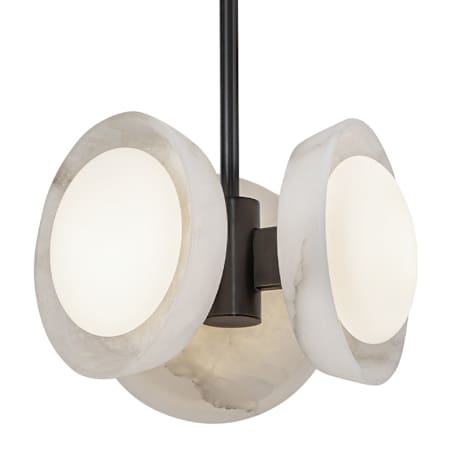 Alora Lighting Alonso 13" Wide LED Pendant with Opal Glass Inner and Alabaster Outer Shades Urban Bronze / Alabaster