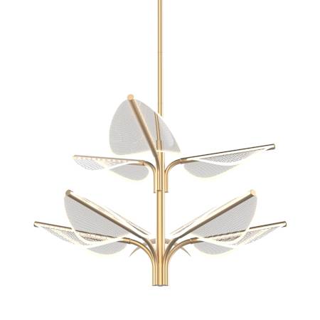 Alora Lighting Flora 31" Wide 8 Light LED Chandelier Natural Brass