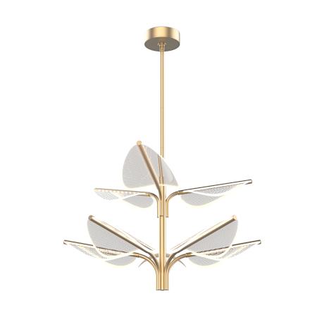 Alora Lighting Flora 31" Wide 8 Light LED Chandelier Natural Brass