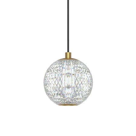 Alora Lighting Marni 4" Wide LED Mini Pendant Natural Brass
