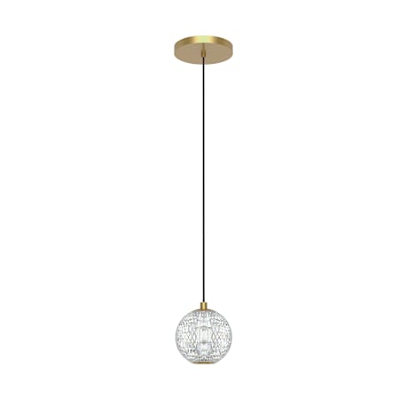 Alora Lighting Marni 4" Wide LED Mini Pendant Natural Brass