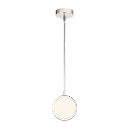 Alora Lighting Blanco 6" Wide LED Mini Pendant Polished Nickel / Alabaster