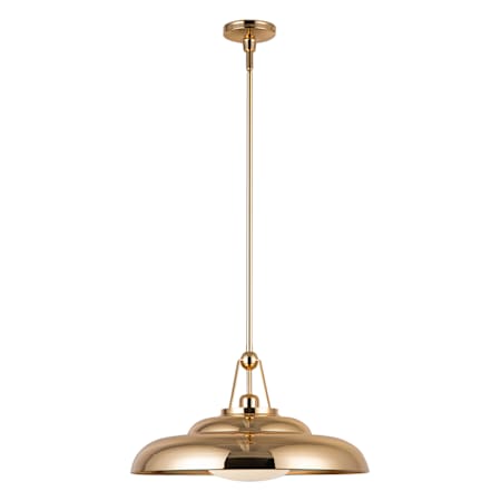 Alora Lighting Palmetto 20" Wide Pendant Polished Brass / Glossy Opal Glass