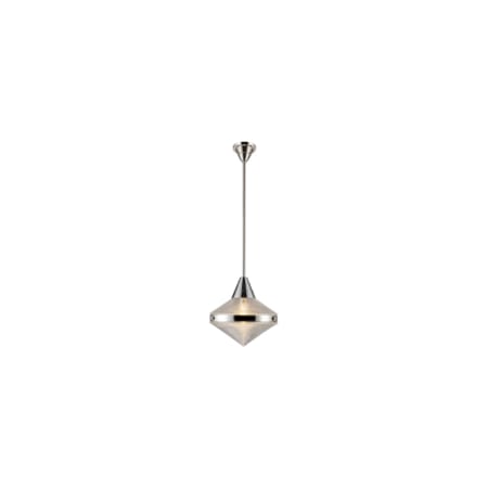 Alora Lighting Willard 14" Wide Pendant Polished Nickel / Clear Prismatic Glass