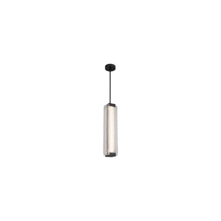 Alora Lighting Alai 25" Tall 2700K LED Pendant Urban Bronze / Ribbed Glass