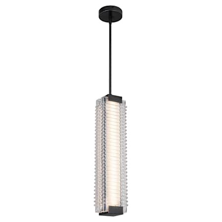 Alora Lighting Alai 25" Tall 2700K LED Pendant Urban Bronze / Ribbed Glass