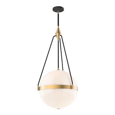 Alora Lighting Harmony 4 Light 18" Wide Pendant Brushed Gold / Glossy Opal