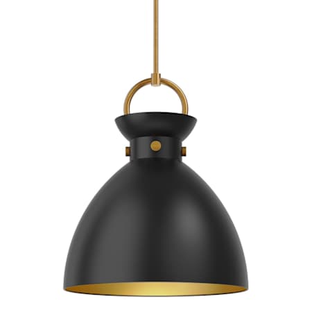 Alora Lighting Waldo 18" Wide Pendant Aged Gold / Matte Black