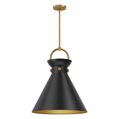 Alora Lighting Emerson 18" Wide Pendant Aged Gold / Matte Black