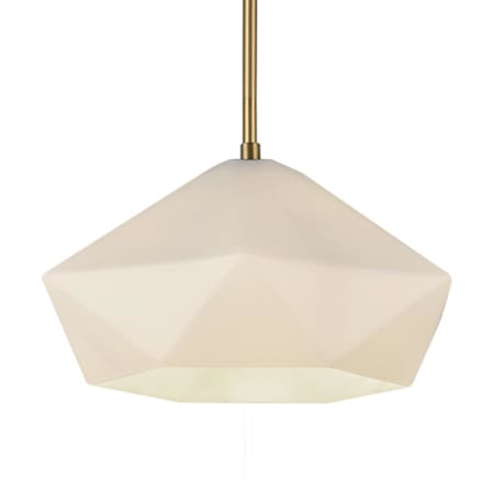 Alora Lighting Krysta 12" Wide Pendant Brushed Gold / Opal Glass